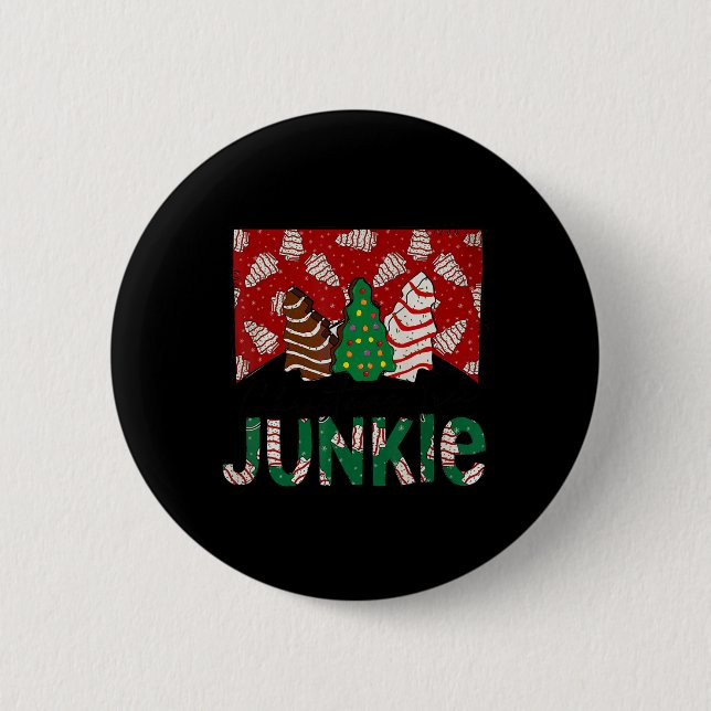 Badge Rond 5 Cm Fun Christmas Tree Cake Junkie Tis Season West (Devant)