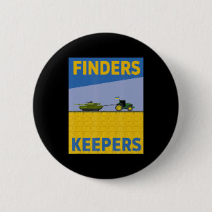 Badge Rond 5 Cm Fun Farmer Tractor Ukraine Drapeau Support Finders