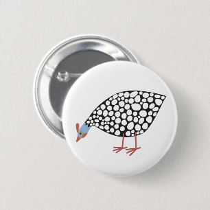 Badge Rond 5 Cm Fun Guinea Hen