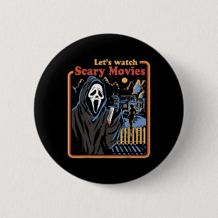 Badge Rond 5 Cm Fun Halloween Regardons Horror Movies Ghost