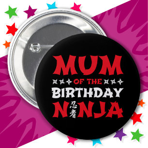 Badge Rond 5 Cm Fun Karate Party Enfants maman de l'anniversaire N