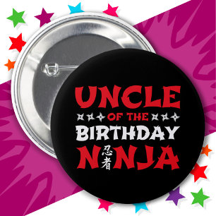 Badge Rond 5 Cm Fun Karate Party Enfants oncle de l'anniversaire N