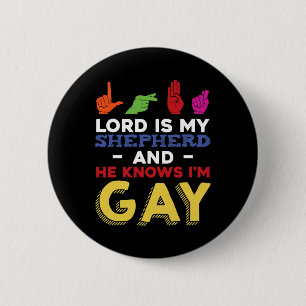 Badge Rond 5 Cm Fun LGBT Gay pride Mois Sensibilisation ASL Langue