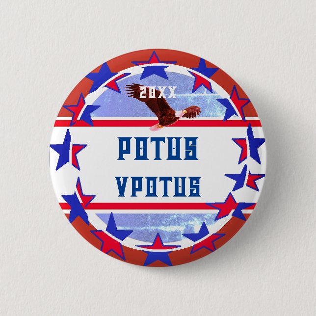 Badge Rond 5 Cm Fun Personnalisable campagne d'élection POTUS (Devant)