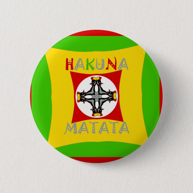 Badge Rond 5 Cm Fun Rasta couleur rouge or vert (Devant)