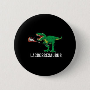 Badge Rond 5 Cm Fun T Rex Lacrosse Dinosaure Lax Garçons Équipe de