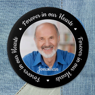 Badge Rond 5 Cm Funérailles commémoratives pour toujours dans nos 