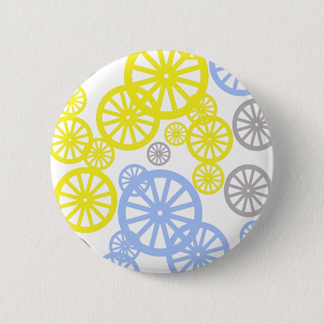 Badge Rond 5 Cm Funky Happy Wheel Circle Pattern Product (Devant)