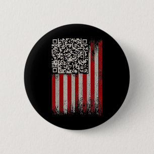 Badge Rond 5 Cm Funky Qr Trump Dancing Code