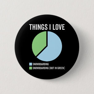 Badge Rond 5 Cm Funky Snowboard Sport Hob