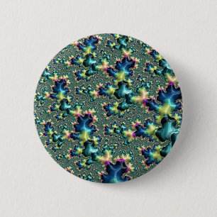 Badge Rond 5 Cm Funky Trippy Éclectique Bohème Hippie Abstrait Fra