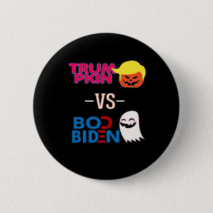 Badge Rond 5 Cm Funky Trumpkin Vs Boo Biden Classe Design Hallowee