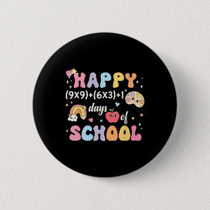 Badge Rond 5 Cm Funny 100th Day Math Formula 100 Days Of School Ma