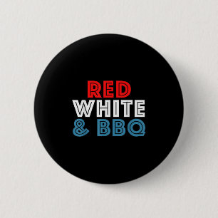 Badge Rond 5 Cm Funny 4 juillet Quatrième Retro Usa Rouge Blanc Bb