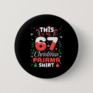 Badge Rond 5 Cm Funny 67 Christmas Pajamas Shirt Six Seven Meme Br