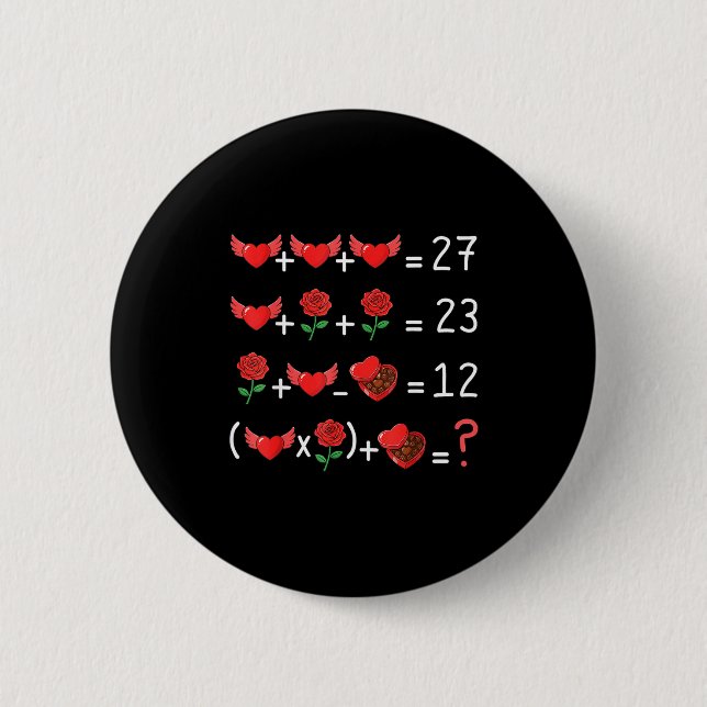 Badge Rond 5 Cm Funny 67 Math Teacher Valentine Math Teacher Women (Devant)