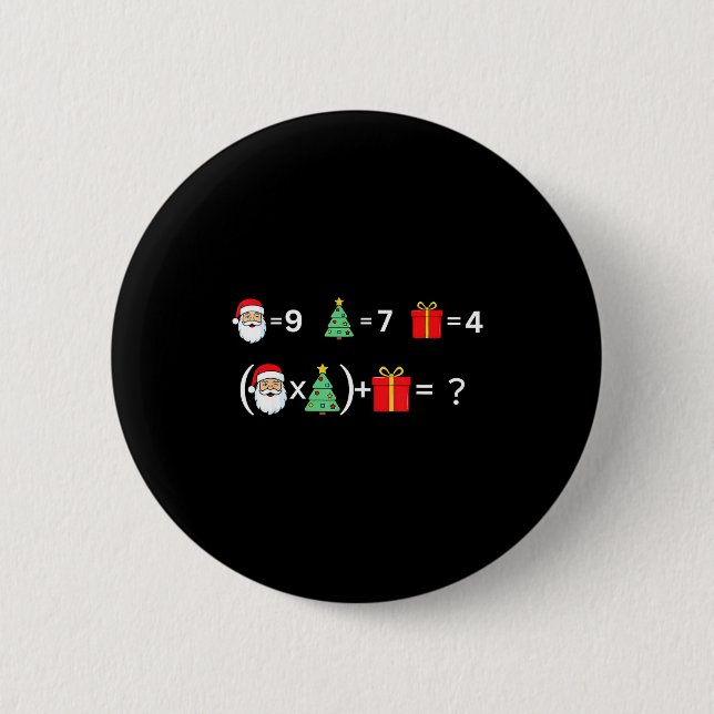 Badge Rond 5 Cm Funny 67 Meme Christmas Math Teacher Santa Six Sev (Devant)