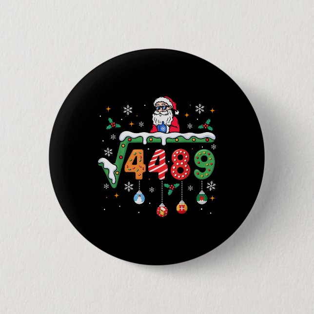 Badge Rond 5 Cm Funny 67 Meme Square Root 4489 Slang Math Teacher  (Devant)