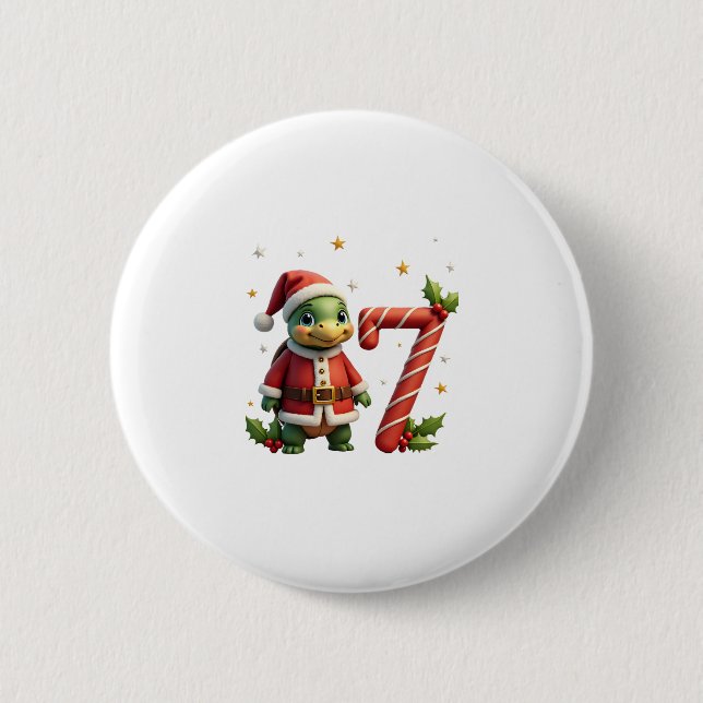 Badge Rond 5 Cm Funny 67 Meme Turtle Christmas PJm Men Women Famil (Devant)