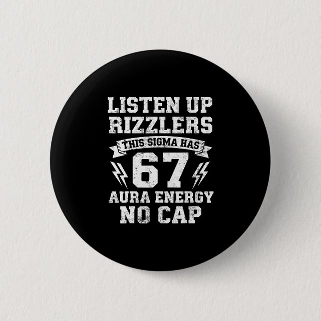 Badge Rond 5 Cm Funny 67 Shirt Meme Six Seven  (Devant)
