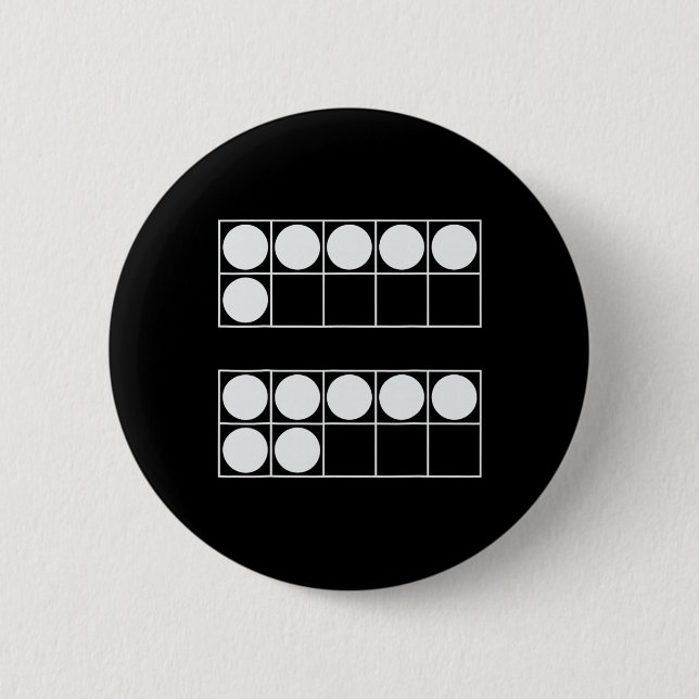 Badge Rond 5 Cm Funny 6 7 Number Math Teachers Students Six Seven  (Devant)
