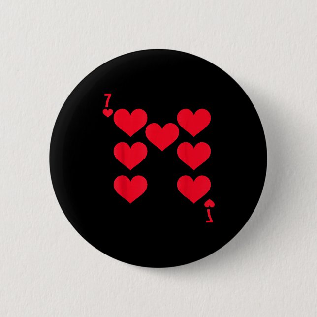 Badge Rond 5 Cm Funny 6 7 Of Hearts Matching 67 Meme Couple Valent (Devant)