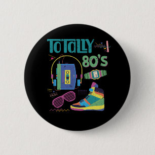 Badge Rond 5 Cm Funny 80s Musique Old School 1980s Party