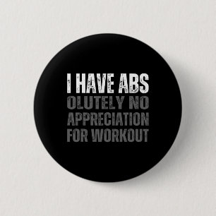 Badge Rond 5 Cm Funny Abs Humour