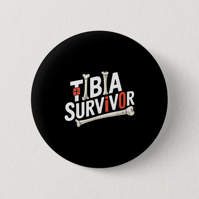 Badge Rond 5 Cm Funny Anatomy Going Tibia Okay Broken Leg Gift For (Devant)