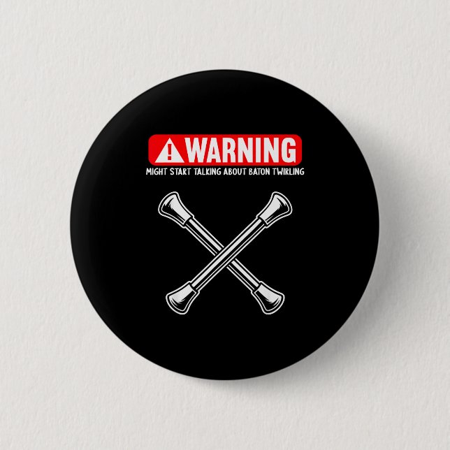 Badge Rond 5 Cm Funny Baton Twirling  (Devant)