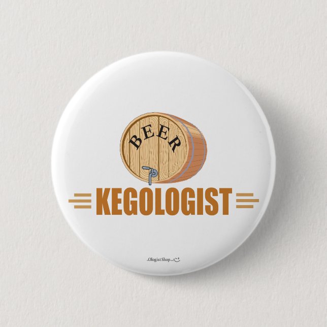 Badge Rond 5 Cm Funny Beer Keg (Devant)