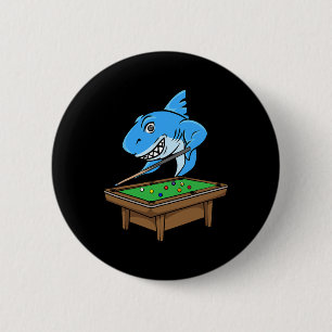 Badge Rond 5 Cm Funny Billard Pool Shark Hall Snooker Joke Billi