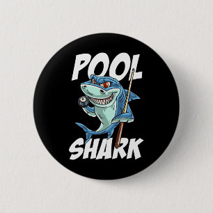 Badge Rond 5 Cm Funny Billard Pool Shark Snooker Hall Joke Billi