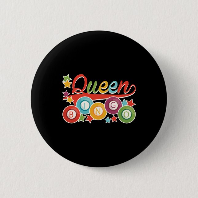 Badge Rond 5 Cm Funny Bingo Girl Bingo Balls Queen (Devant)