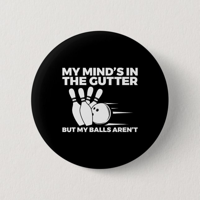 Badge Rond 5 Cm Funny Bowling 1 (Devant)