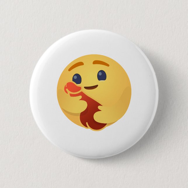 Badge Rond 5 Cm Funny Care Emojis Facebook (Devant)