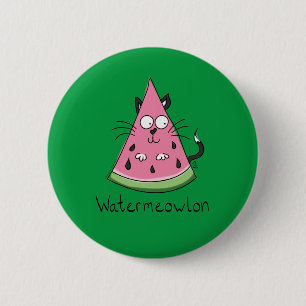 Badge Rond 5 Cm Funny Chat Watermelon mignon Kids