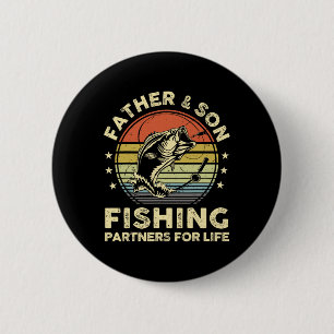 Badge Rond 5 Cm Funny Chemise de pêche Père Fils Correspondant B P