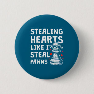 Badge Rond 5 Cm Funny chess valentines day voler cœur comme