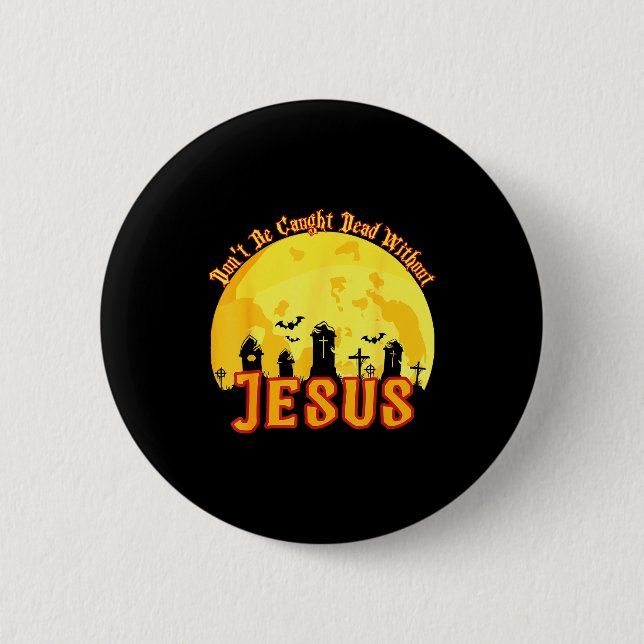 Badge Rond 5 Cm Funny Christian Halloween  (Devant)
