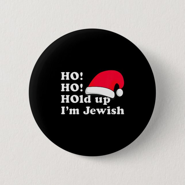 Badge Rond 5 Cm Funny Christmas Hat Design For Irreverent Jewish P (Devant)