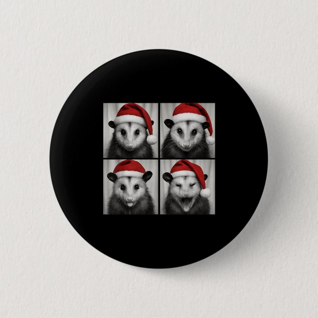 Badge Rond 5 Cm Funny Christmas Ossum Santa Photo Booth  (Devant)