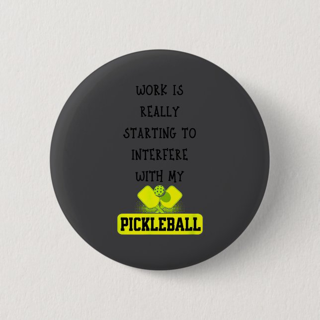 Badge Rond 5 Cm Funny Ckleball Work Quote Ckleball Lover Office Jo (Devant)
