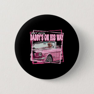 Badge Rond 5 Cm Funny Daddy's Home Trump Pink 2024 Take America Ba