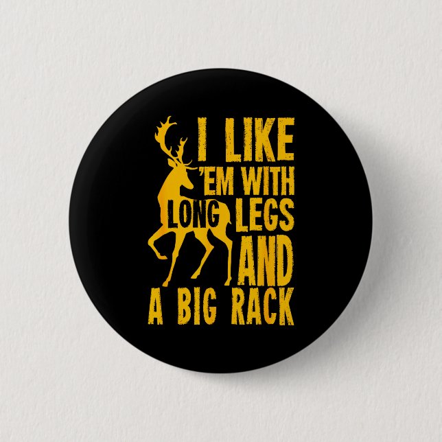 Badge Rond 5 Cm Funny Deer Hunting Quote Gift For Hunters  (Devant)