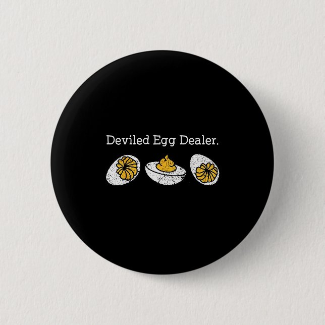 Badge Rond 5 Cm Funny Deviled Egg Er Thanksgiving  (Devant)