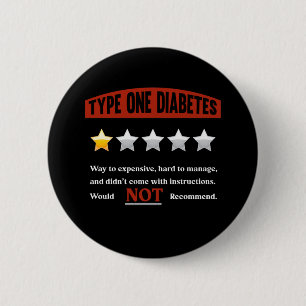 Badge Rond 5 Cm Funny Diabetes Joke Diabetic Humor