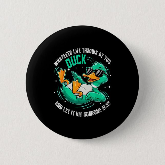 Badge Rond 5 Cm Funny Duck Graphic Tees Men Women Teens Funny Quot (Devant)