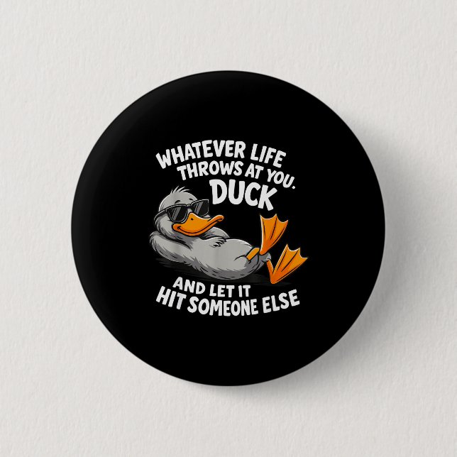 Badge Rond 5 Cm Funny Duck Graphic Tees Men Women Teens Funny Quot (Devant)
