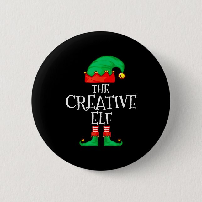 Badge Rond 5 Cm Funny Elf Family Christmas Creative Elf Sweater Me (Devant)